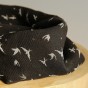 Tissu Jacquard Birdies - noir