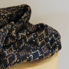 tissu en jacquard français - un chat sur un fil