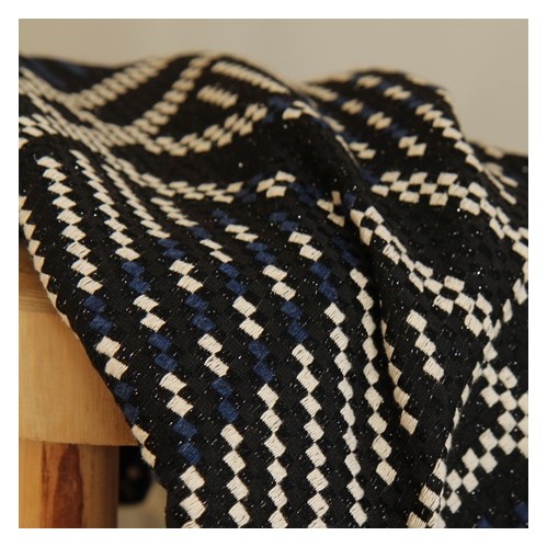tissu jacquard midnight - un chat sur un fil tissu jacquard midnight - un chat sur un fil