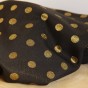 jacquard fin noir à pois dorés