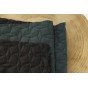 tissu matelassé double face - vert/noir