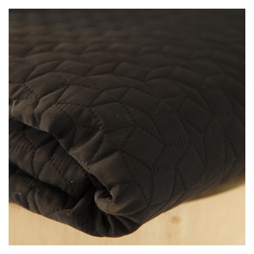 tissu matelassé noir - un chat sur un fil tissu matelassé noir - un chat sur un fil