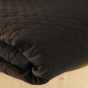 tissu matelassé noir - un chat sur un fil