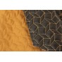 tissu matelassé réversible - ocre et noir