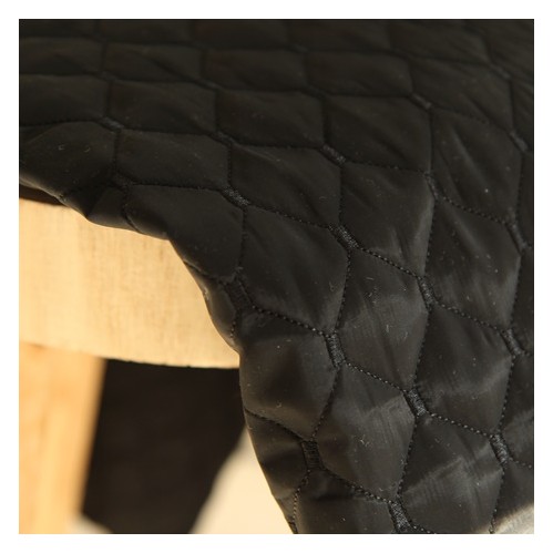 tissu matelassé noir - un chat sur un fil tissu matelassé noir - un chat sur un fil