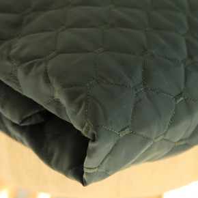 tissu matelassé vert et noir - un chat sur un fil