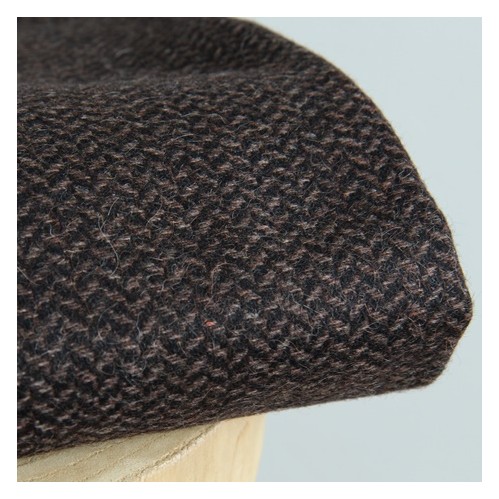 tissu lainage chevrons - marron chiné tissu lainage chevrons - marron chiné