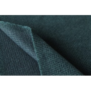 tissu laine vert foncé - un chat sur un fil