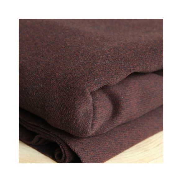 tissu lainage marron cuivré