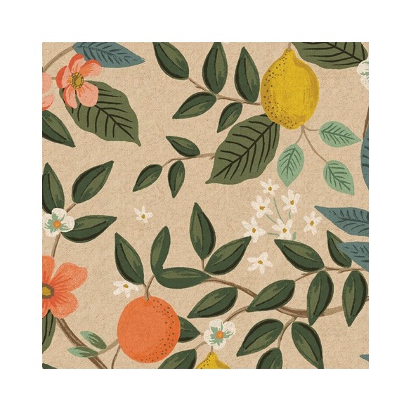 coton canvas citrus grove natural - rifle paper co