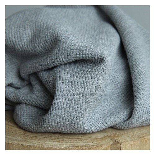 jersey nid d'abeille - gris chiné jersey nid d'abeille - gris chiné