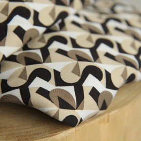twill de viscose graphique - beige