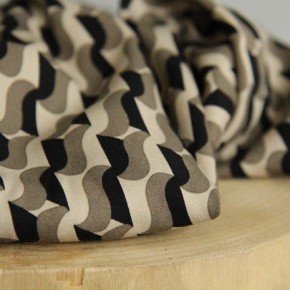 Twill de Viscose graphic wave army