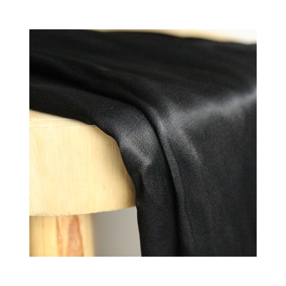 satin de viscose - noir