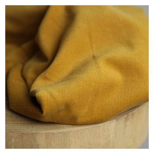 tissu velours milleraies moutarde tissu velours milleraies moutarde