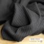 tissu côtelé noir - un chat sur un fil
