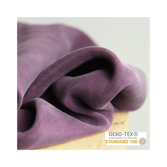 TISSU CUPRO MAUVE - un chat sur un fil