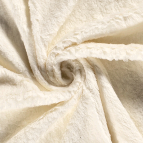 tissu doudou blanc cassé
