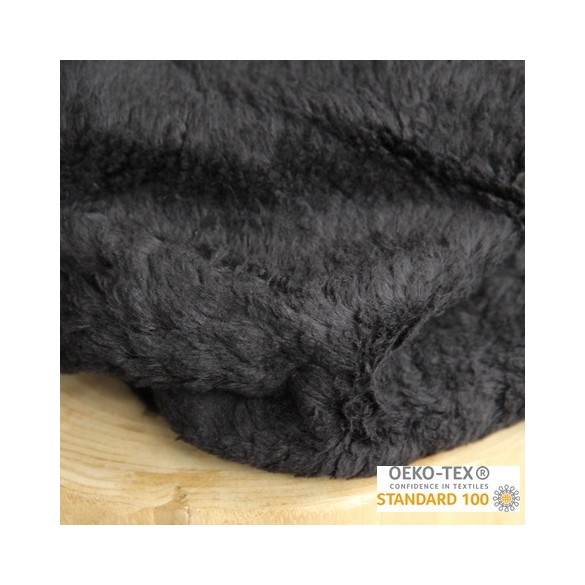 Tissu teddy noir