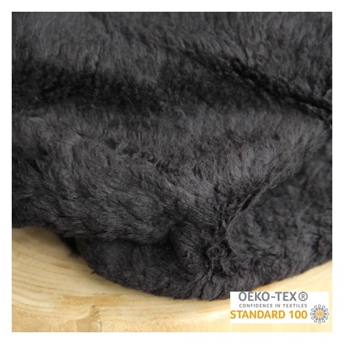 Tissu teddy noir Tissu teddy noir