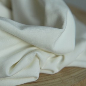 Tissu jersey Bambou et coton - blanc cassé
