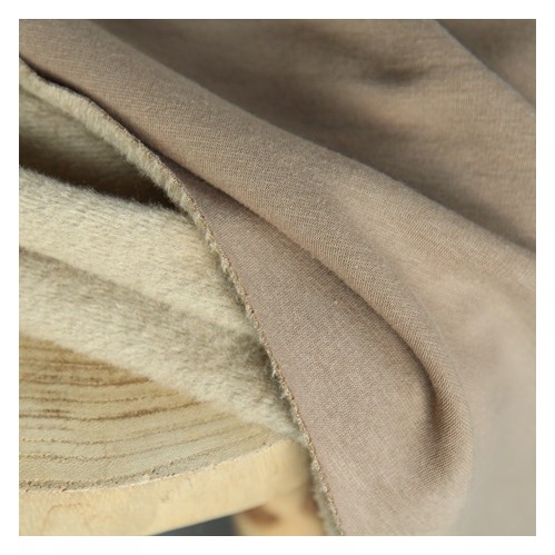 tissu molleton envers douillette - beige tissu molleton envers douillette - beige