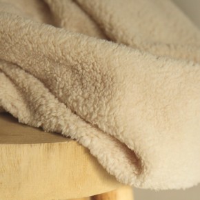 TISSU SHERPA beige - un chat sur un fil