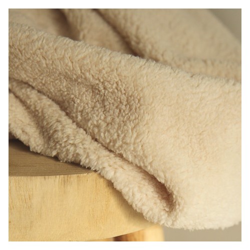 TISSU SHERPA beige - un chat sur un fil TISSU SHERPA beige - un chat sur un fil
