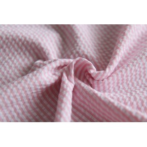 tissu seersucker rayures rose et blanc