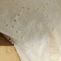 tissu brodé en coton - écru