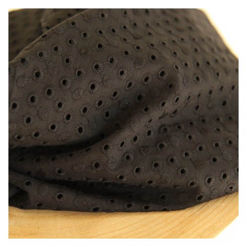tissu en broderie anglaise - noir tissu en broderie anglaise - noir