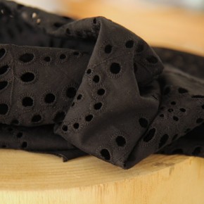 coton en broderie anglaise - noir
