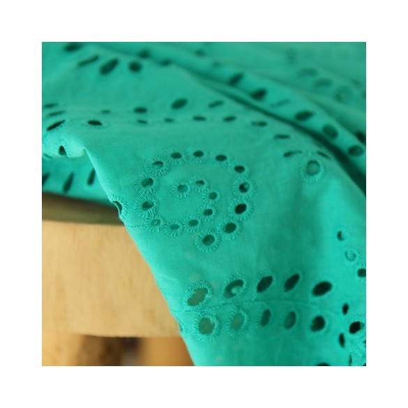 Broderie anglaise - Roseanne vert mint