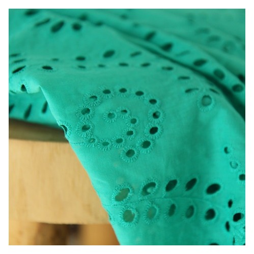 Broderie anglaise - Roseanne vert mint Broderie anglaise - Roseanne vert mint