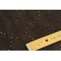 tissu brodé noir - un chat sur un fil