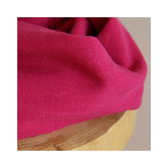 lin viscose rose fuchsia