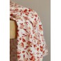 tissu en double gaze de coton fleurs