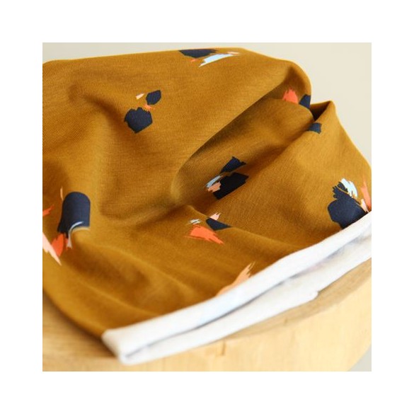 tissu en jersey bambou et coton imprimé