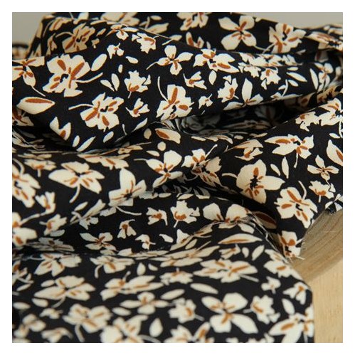 Tissu viscose stretch - Céleste noir Tissu viscose stretch - Céleste noir