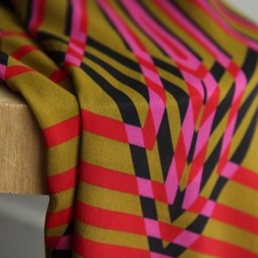 Viscose et soie graphique - Angie vert