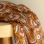 tissu viscose fleurie - ocre