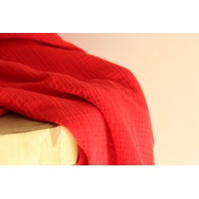 double gaze rouge en coton bio