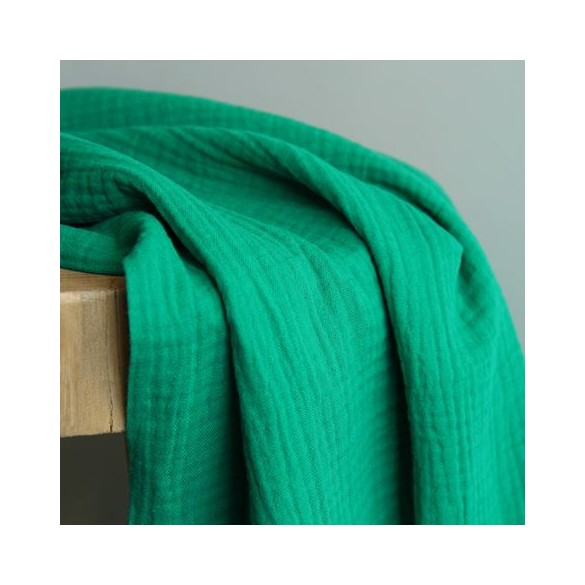 Double gaze coton bio - vert