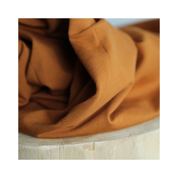 jersey coton caramel oekotex