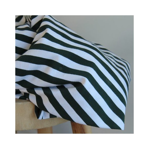 jersey rayures vert sapin et blanc