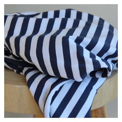 tissu jersey marinière marine et blanc tissu jersey marinière marine et blanc