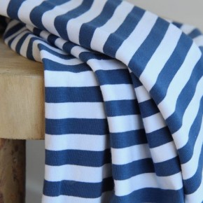 tissu rayé en jersey de coton