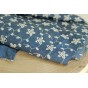 tissu broderie anglaise sur denim fin