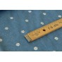 tissu denim fin brodé - un chat sur un fil
