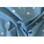 coton denim brodé fleurs - un chat sur un fil